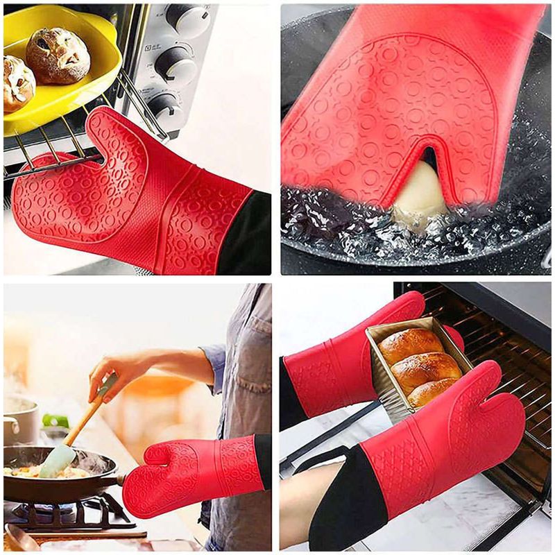 GENERICO - Guante Cocina Silicona Horno Ollas Antideslizante