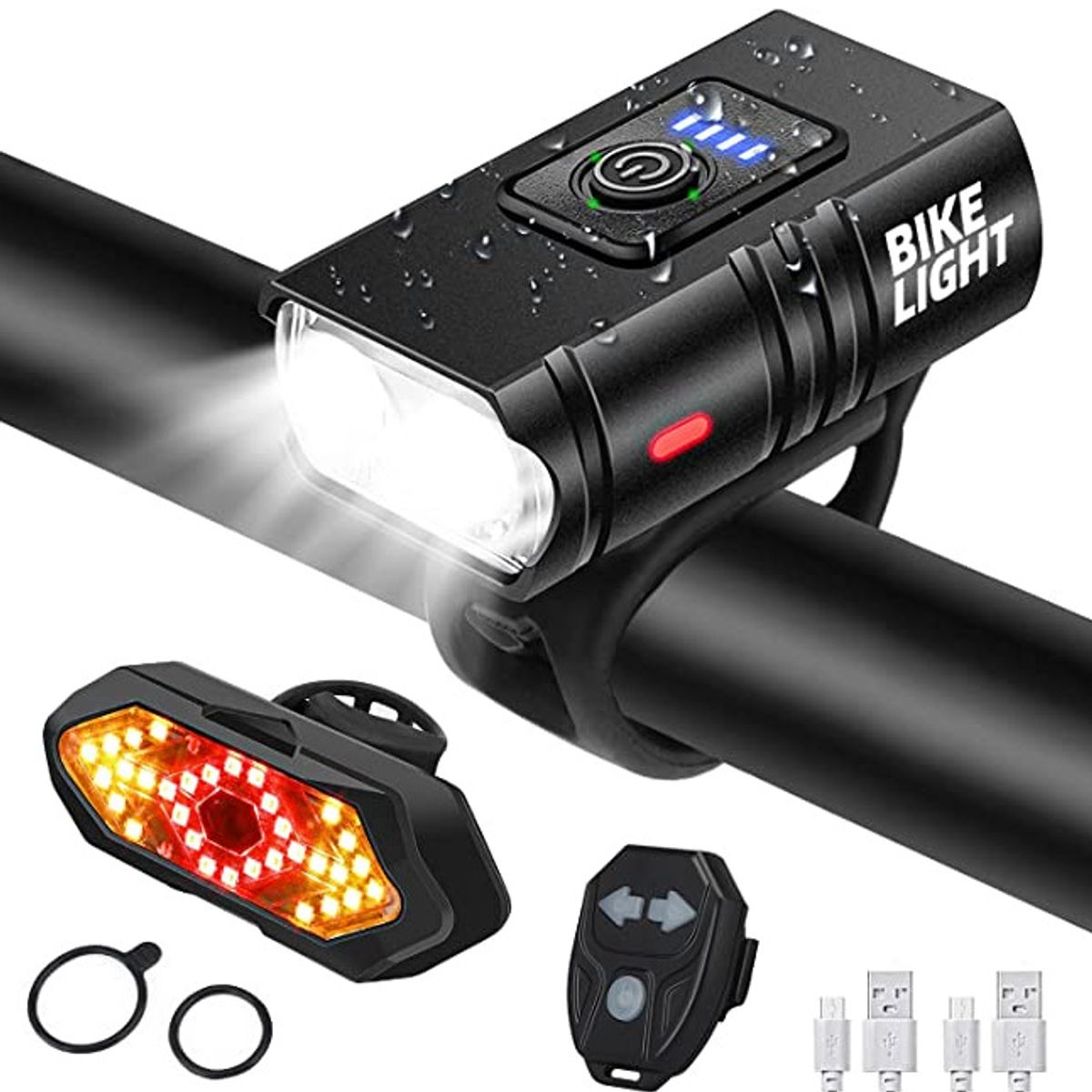 CRUSEC - Juego de Luz LED De Bicicleta Impermeable USB