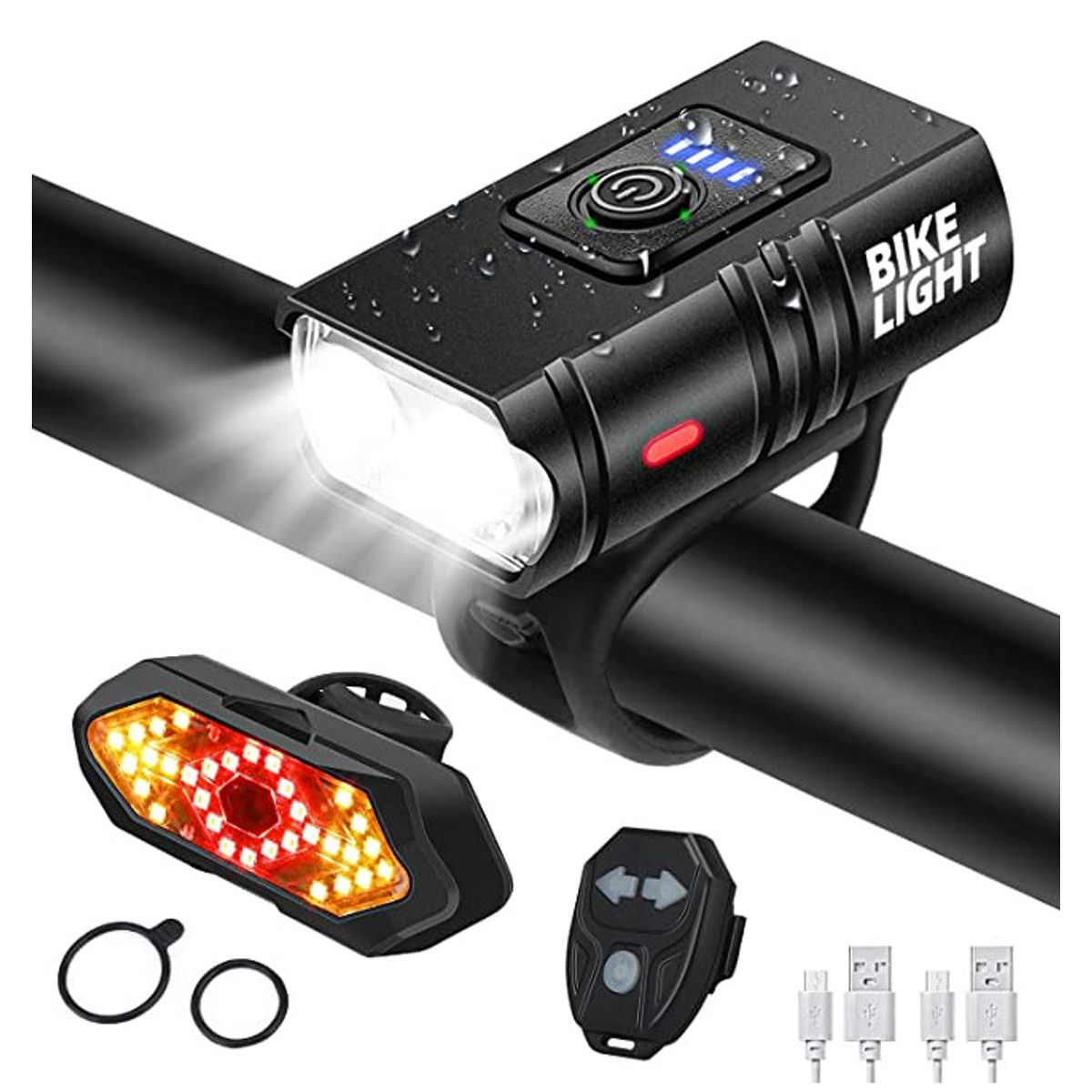CRUSEC - Juego de Luz LED De Bicicleta Impermeable USB