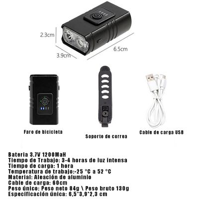 Imagen 2 del producto Juego de Luz LED De Bicicleta Impermeable USB