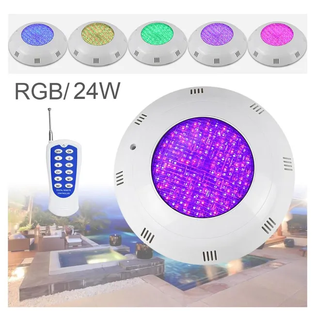 DETODOYMAS - Foco Led Piscina Con Control Remoto 24w Color 12v Rgb DETODOYMAS…