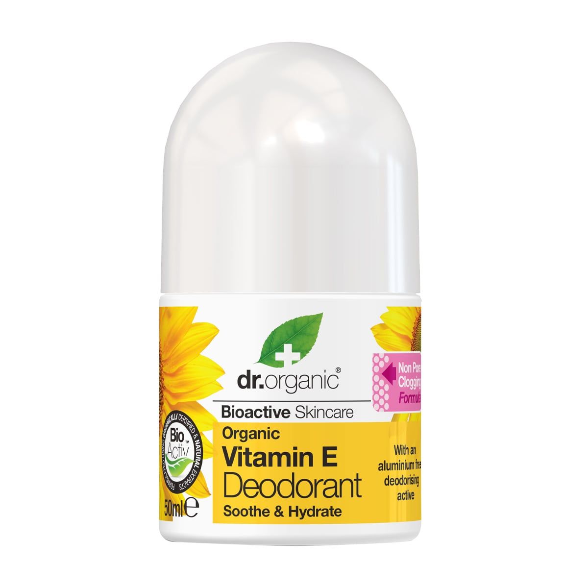 DR ORGANIC - Desodorante Vitamin E Roll On (50 ml)
