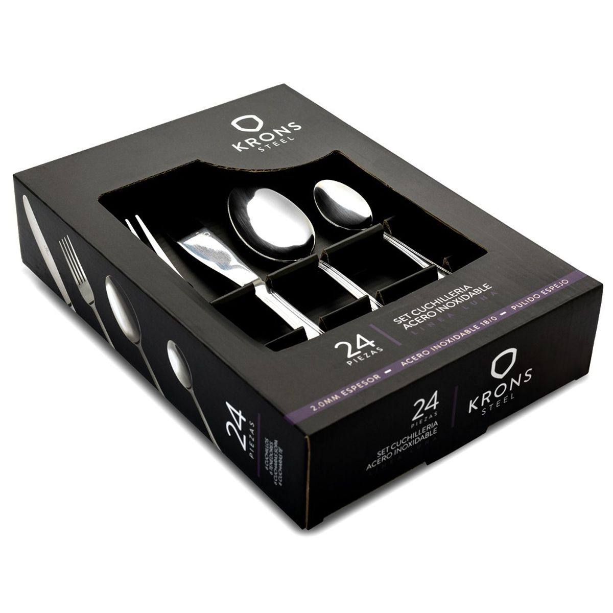 KRONS - Set Cuchilleria Luna 24 Piezas Krons KRONS
