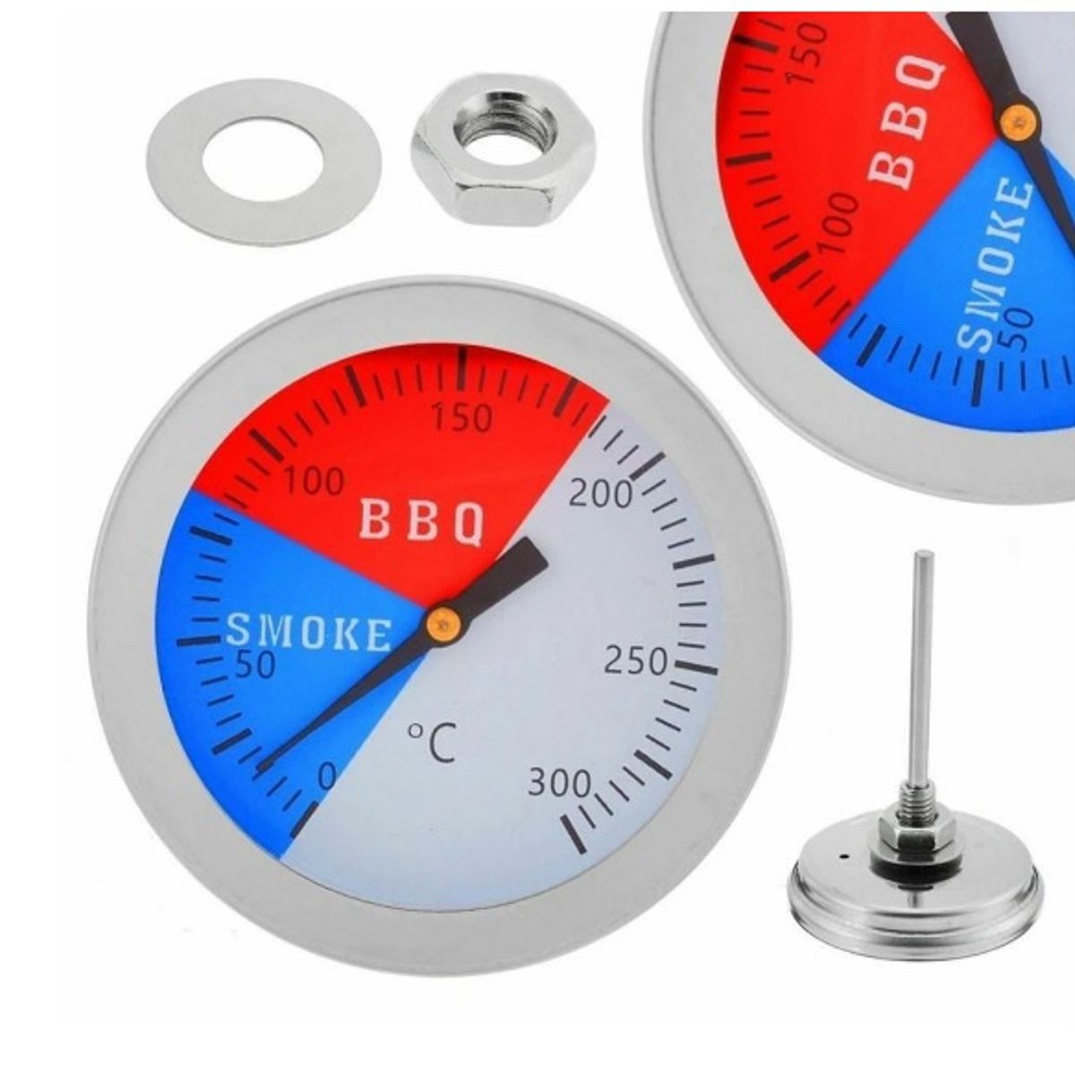 GENERICO - Termómetro mide temperatura de parrilla y Horno 300 C° Máx