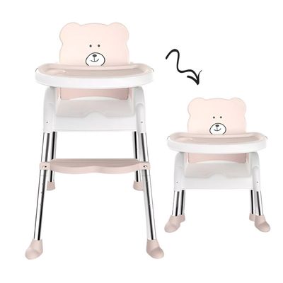 Imagen 2 del producto Silla De Comer Bebé 2 En 1 Acero Inoxidable ROSA