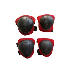 GENERICO - Set de Proteccion Rodilleras y Coderas Rojas 2 a 4 años