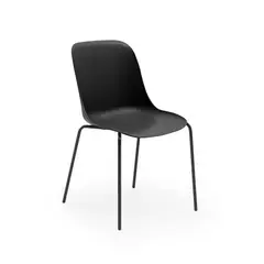 ROCA NEGRA - Silla Shell M de polipropileno reforzado con fibra de vidrio color Negro