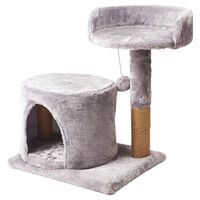 Rascador de Gatos 2 Niveles + Casita MD-01