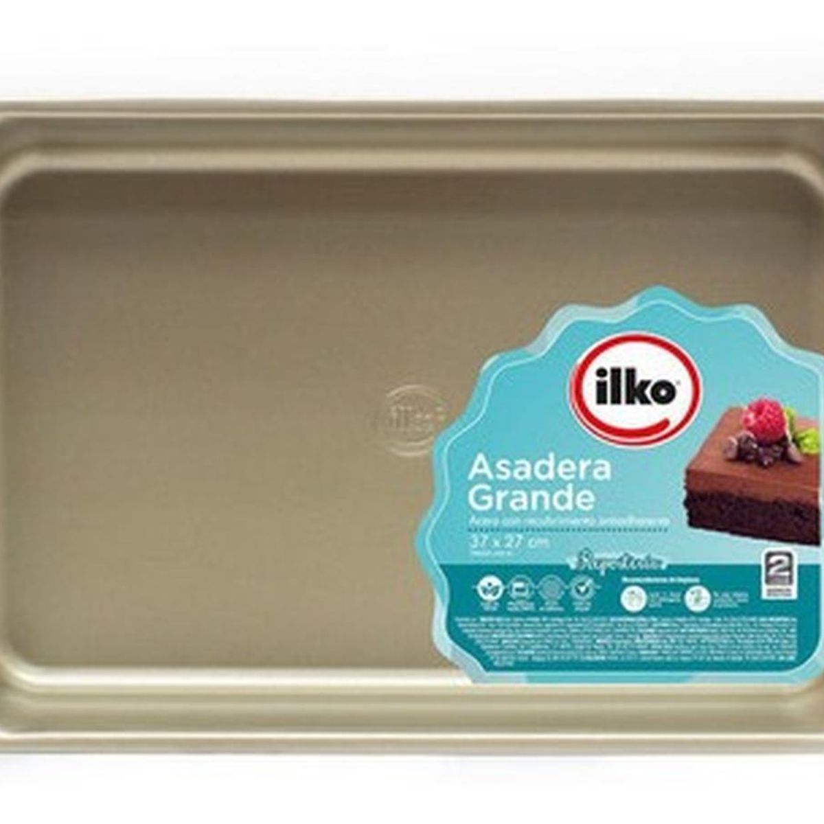 ILKO - Asadera 37 X 27 Cm Antiadherente Gold Ilko