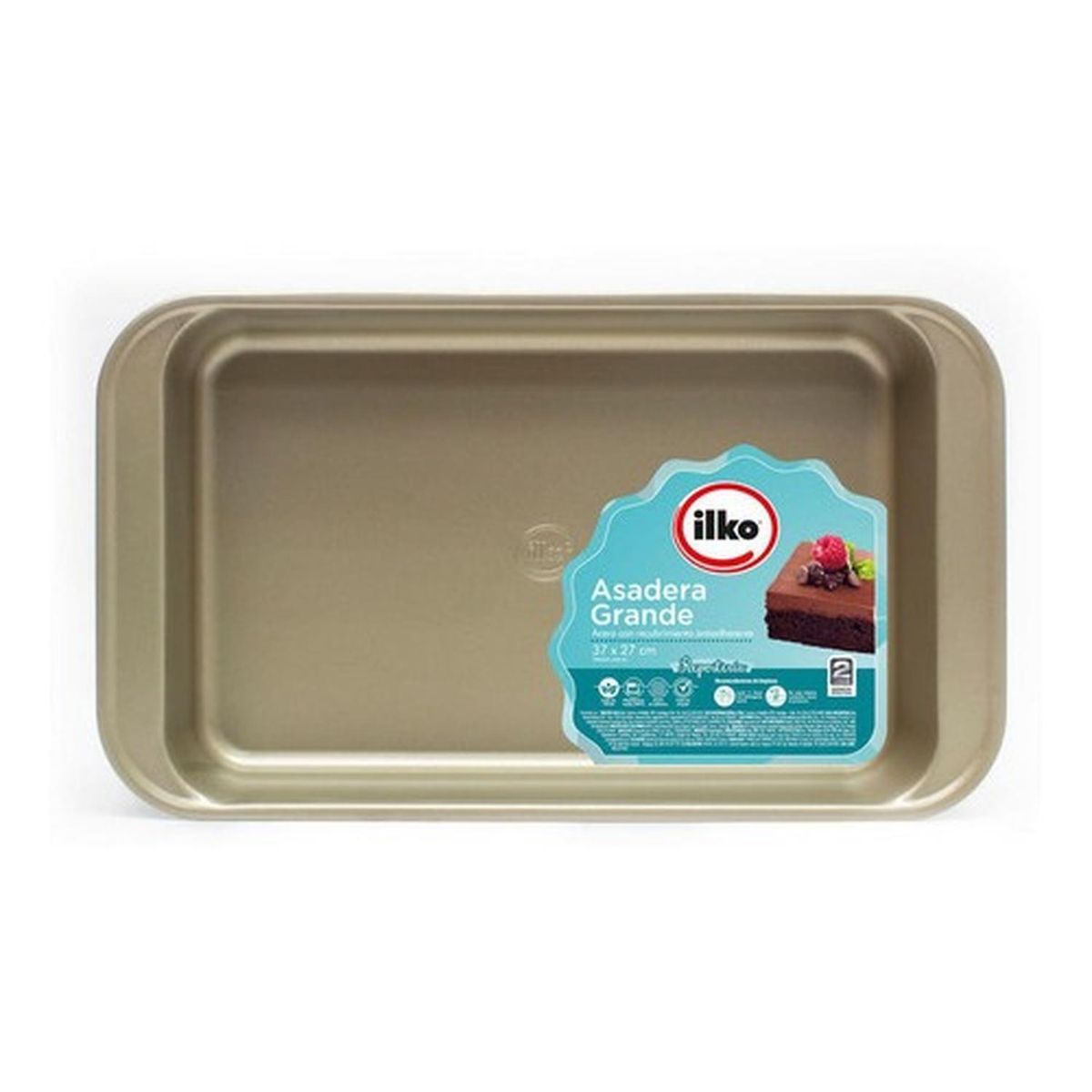 ILKO - Asadera 37 X 27 Cm Antiadherente Gold Ilko