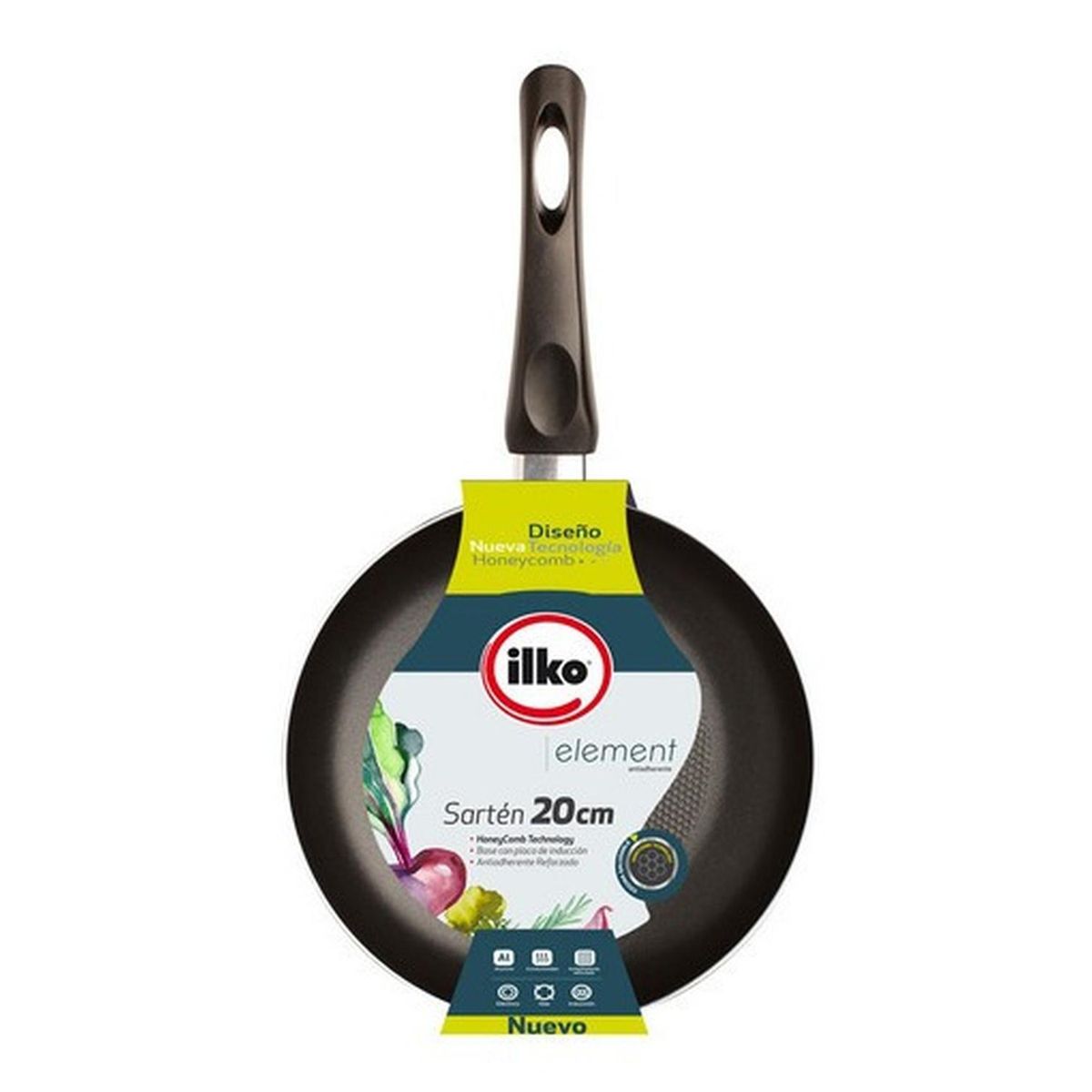 ILKO - Sartén 20 Cm Antiadherente Element Design Ilko