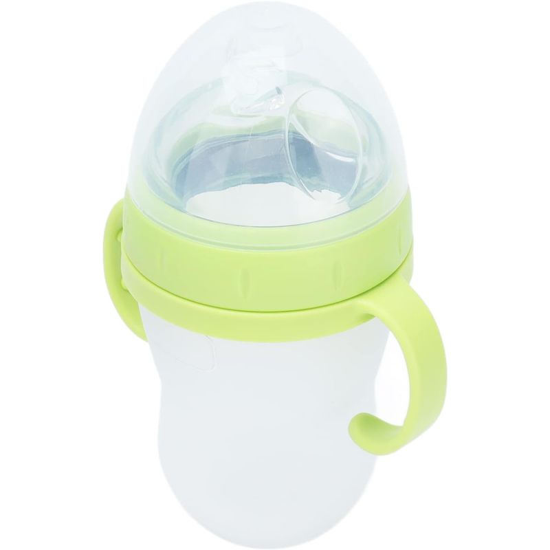 GENERICO - Mamadera de Silicona antireflujo 250ml con azas Verde