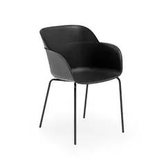 ROCA NEGRA - Silla Shell M XL de polipropileno reforzado con fibra de vidrio color Negro