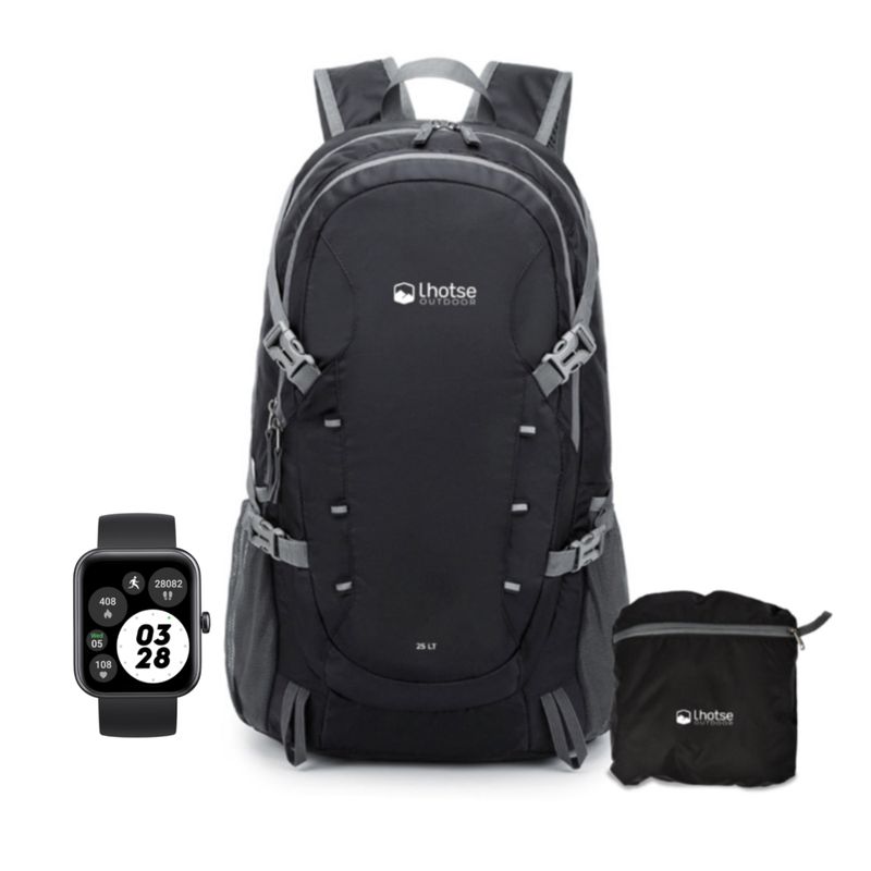 LHOTSE - Pack BlackSmartwatch Live mini 206 + Mochila Outdoor Lhotse