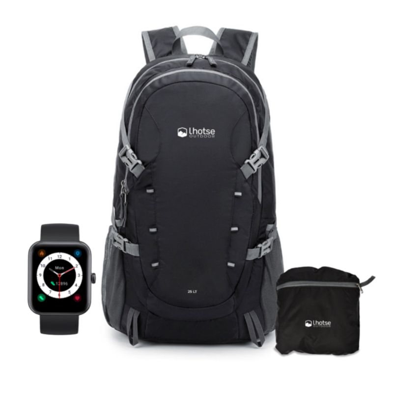 LHOTSE - Pack BlackSmartwatch Live 206 + Mochila Outdoor 25LT Lhotse