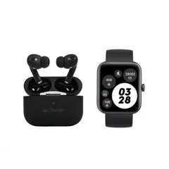 LHOTSE - Pack Black Smartwatch mini 206 + Audífonos RM7 Pro