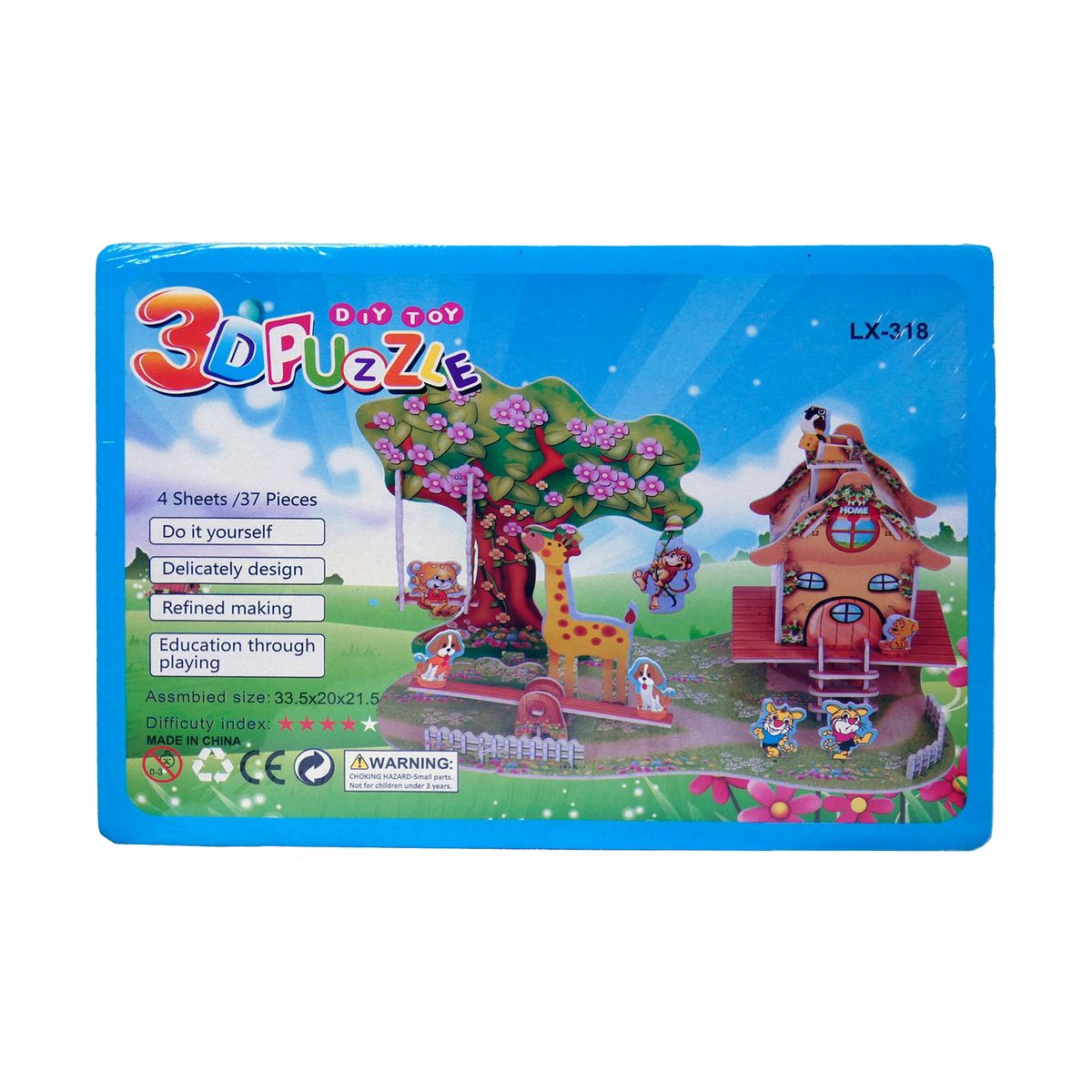 GENERICO - Juego De Rompecabezas Puzzle 3d - Casa De Animales