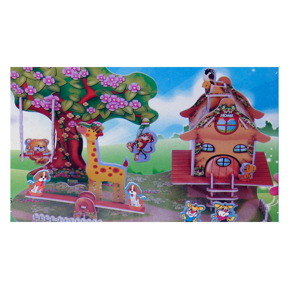 GENERICO - Juego De Rompecabezas Puzzle 3d - Casa De Animales