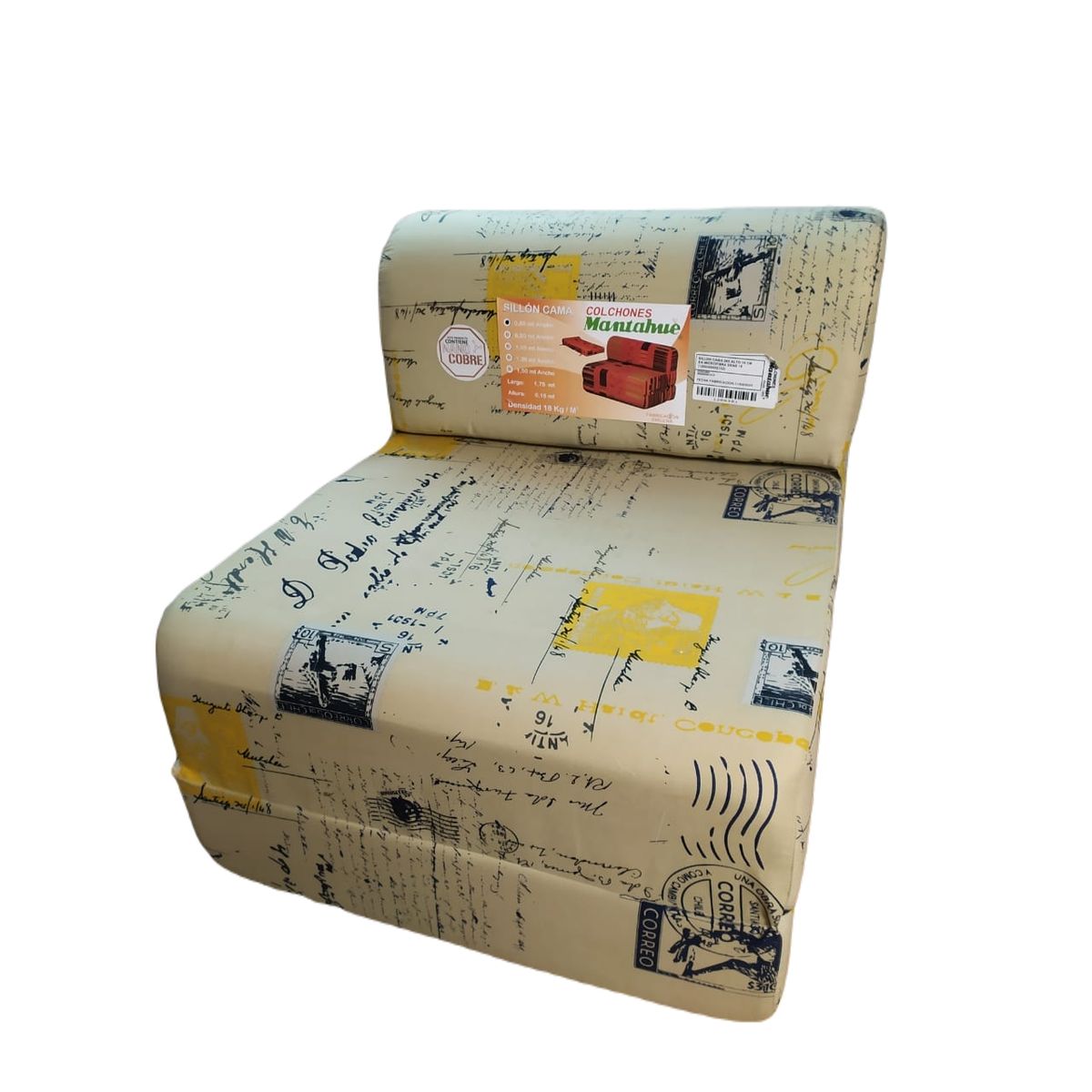 INCAL - Sillón / Sofa Cama 65 Cm carta ocre Densidad 18 Incal