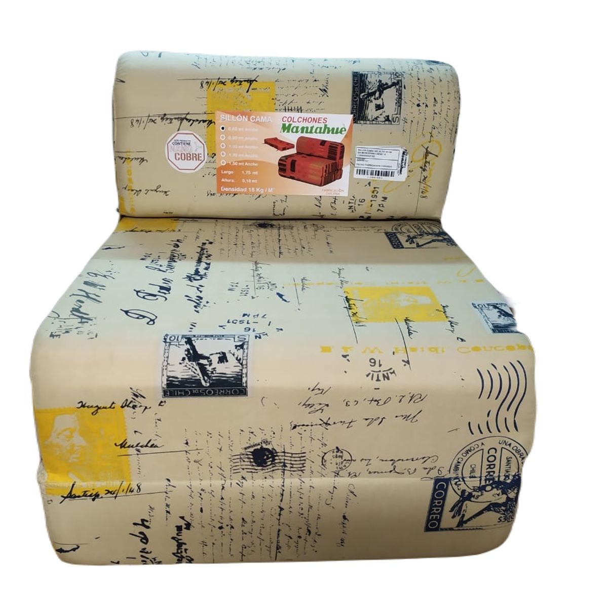 INCAL - Sillón / Sofa Cama 65 Cm carta ocre Densidad 18 Incal