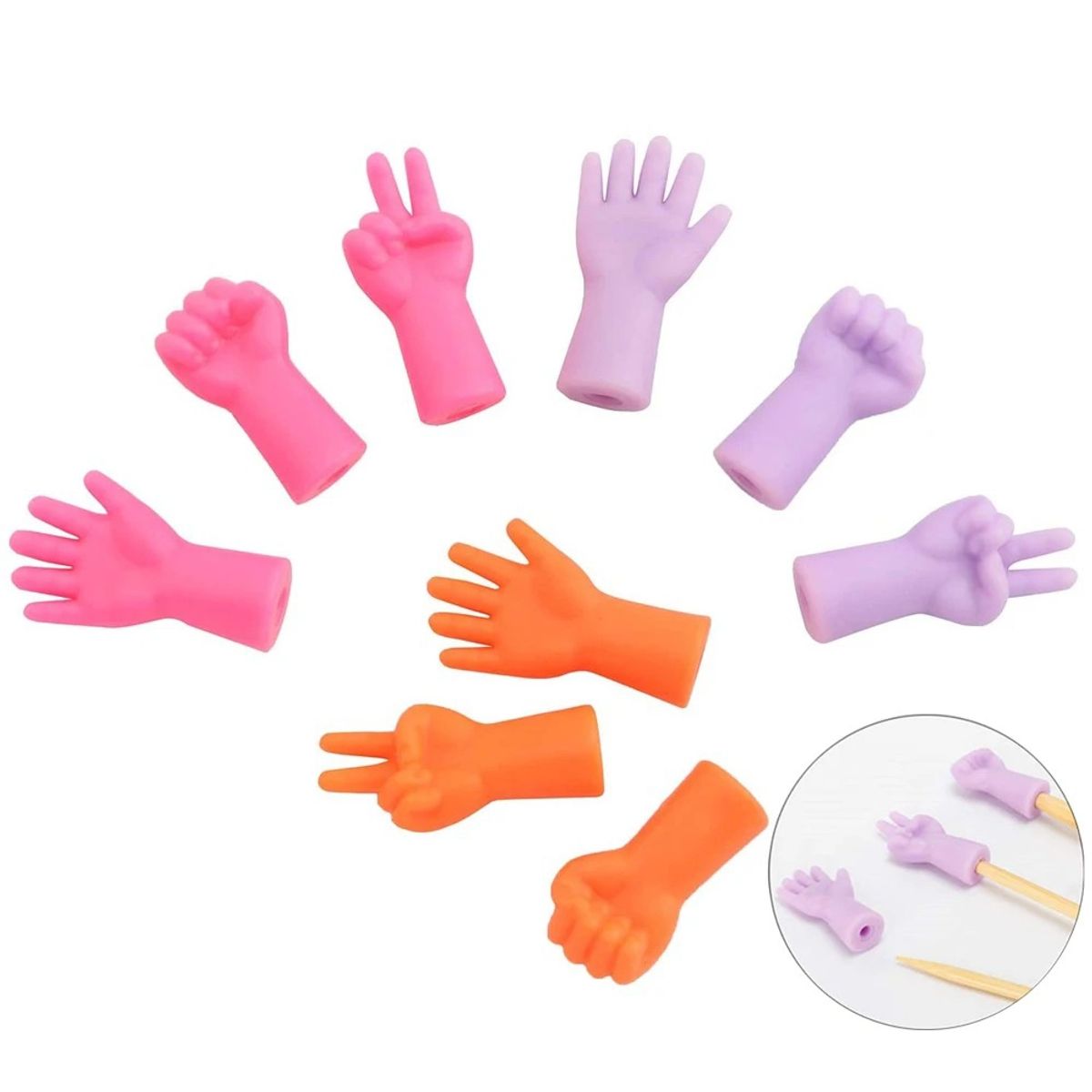 GENERICO - Set De Protectores Para Puntas De Palillos 9 Unidades