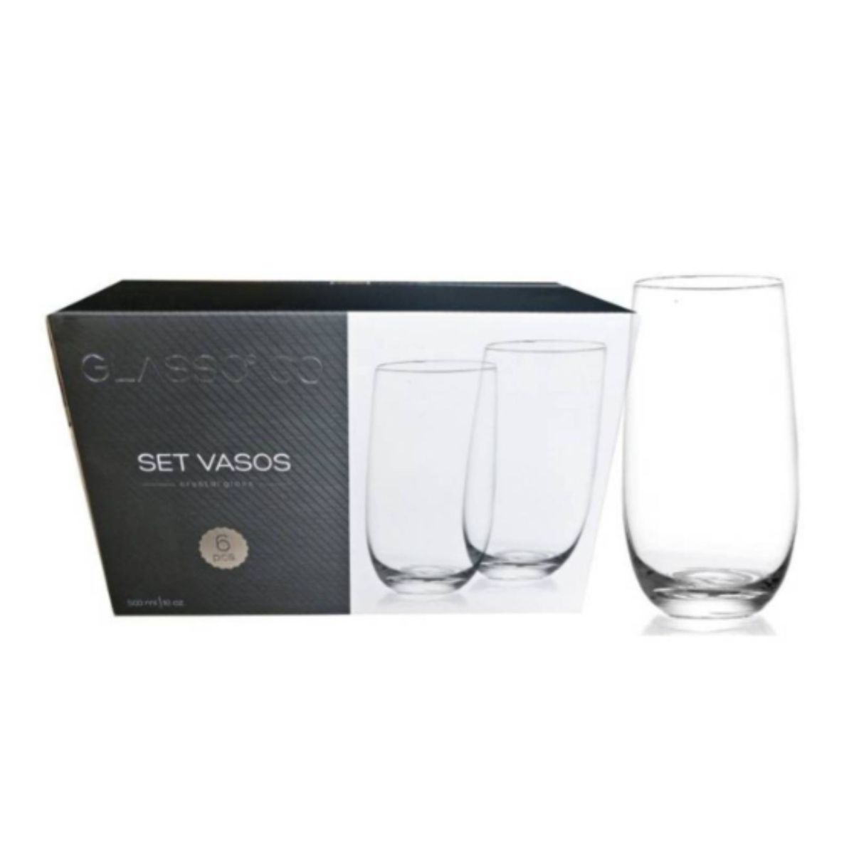 GLASSO - SET 6 VASO CRISTAL GLASSO