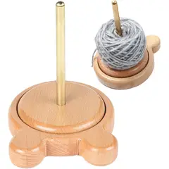 GENERICO - Soporte De Madera Porta Ovillos De Lana Hilos Etc