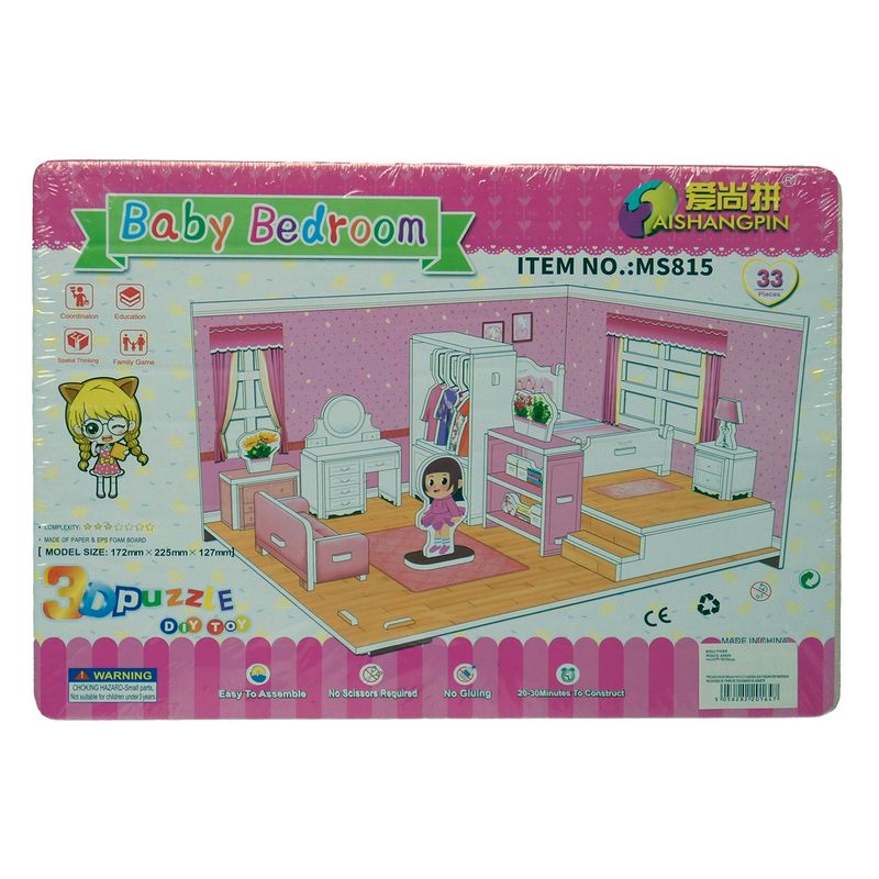 GENERICO - Juego De Rompecabezas Puzzle 3d - Dormitorio De Niña