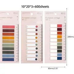EDWINAYY - Nota Adhesiva Banderitas Post-it 3 Set 600 Hojas Trasparente