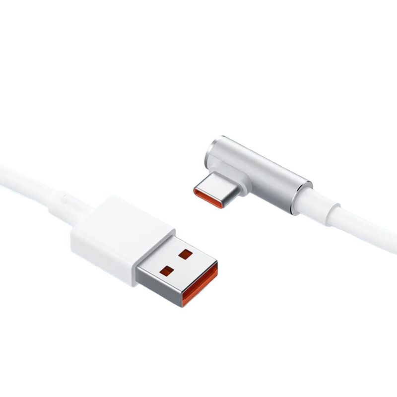 GENERICO - Cable Cargador Tipo C, 90 Grados Carga Rápida 120 W Forma L
