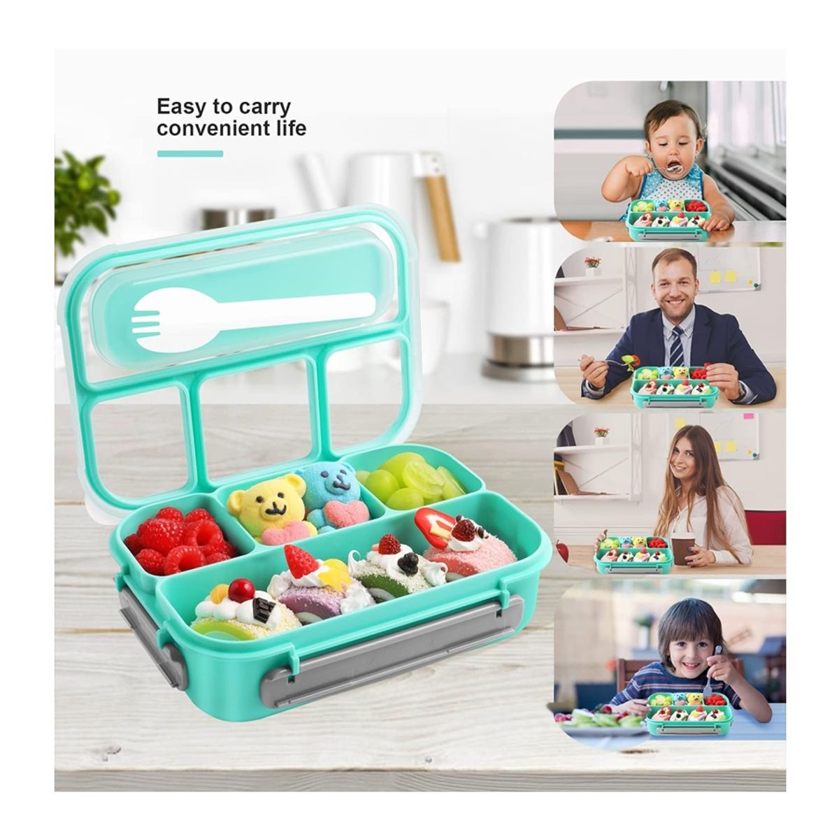 LELOX - Fiambrera Bento Box Verde