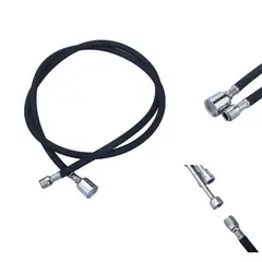 KUANGYE - Repuesto Flexible Llave Monomando Extraíble Trenzado Negro