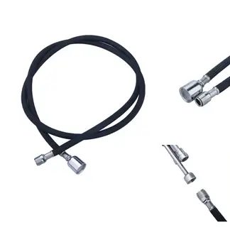 KUANGYE - Repuesto Flexible Llave Monomando Extraíble Trenzado Negro