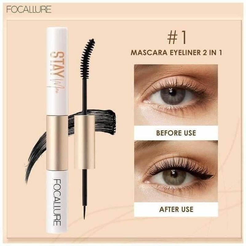 FOCALLURE - Mascara 2 En 1 Staymax 2in1 Waterproof Mascara & Eyeliner