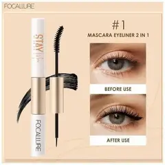 FOCALLURE - Mascara 2 En 1 Staymax 2in1 Waterproof Mascara & Eyeliner