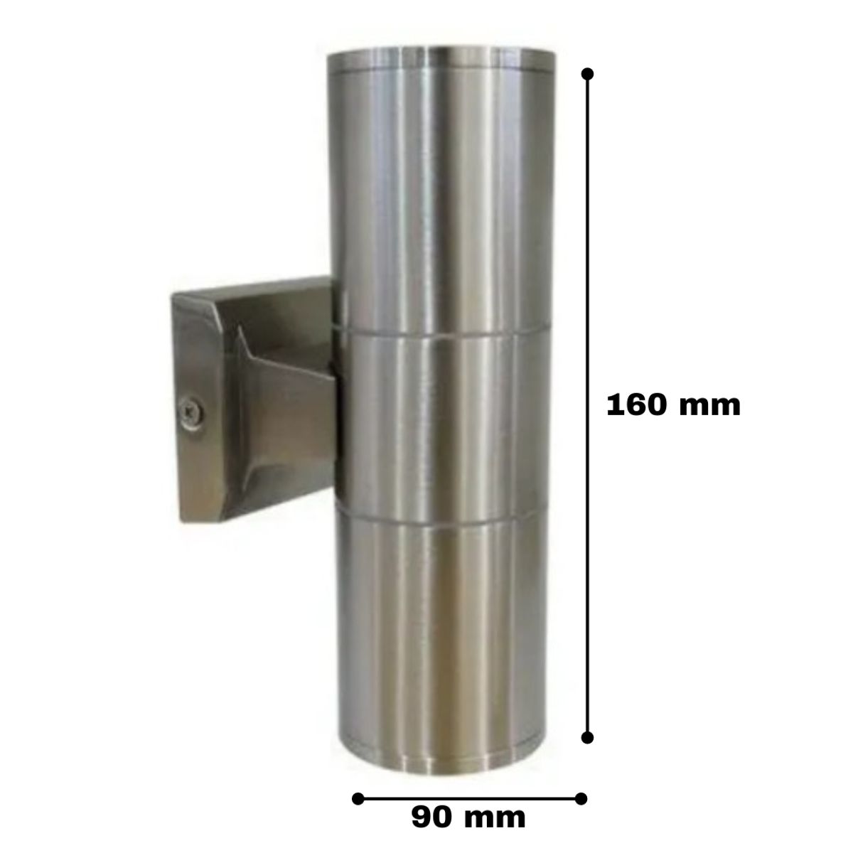 GENERICO - Foco Aplique Porta Gu10 Gris Exterior O Interior Muro Want luz calida