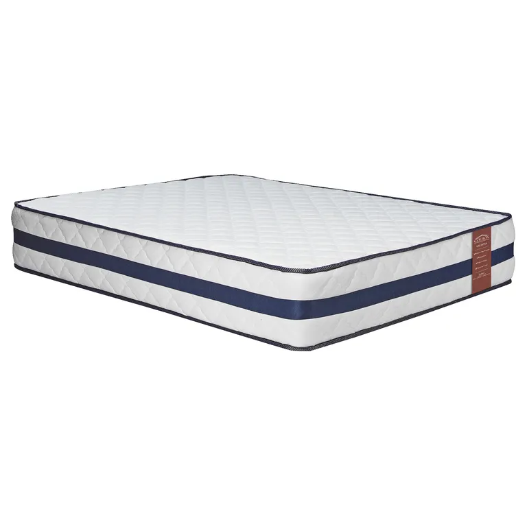 Colchon Valdivia 2 Plazas Azul 150x190x30 Cm Resorte Bonell Dual Side Alta Densidad