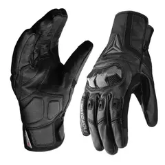 MOTOWOLF - Guantes de Moto en Cuero Cálidos Para Invierno 0305B