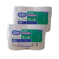 ELITE - Pack Toalla papel jumbo 250 mts (4 rollos 1000 mts)