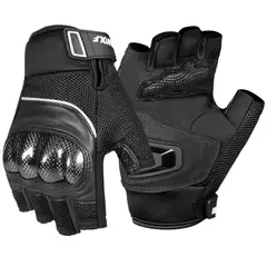 MOTOWOLF - Guantes Negros Deportivos Abiertos Para Verano 0327