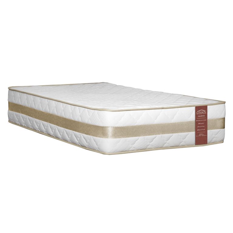Colchon Valdivia 1.5 Plazas Dorado 105x190x30 Cm Resorte Bonell Dual Side Alta Densidad