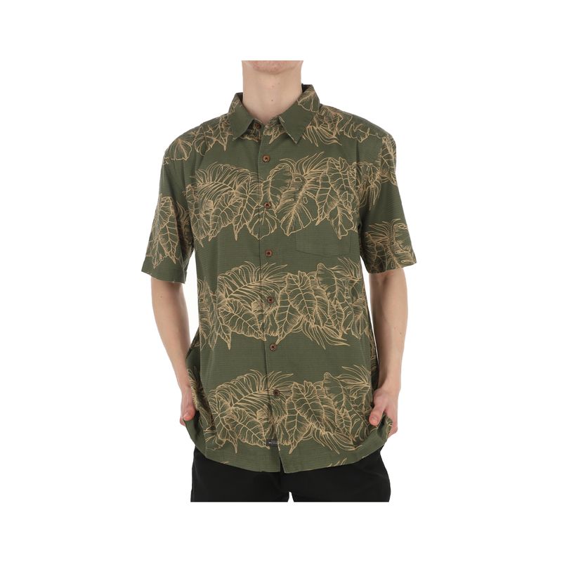 QUIKSILVER - Camisa  Quiksilver Palm Bands Hombre Clover Throwback