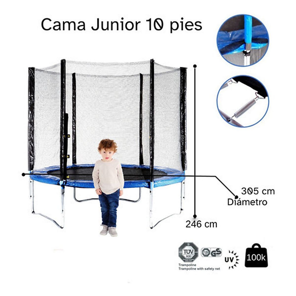 KIDSCOOL - Cama Elastica Junior 10 Pies