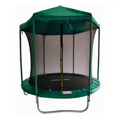 KIDSCOOL - CAMA ELASTICA CON TECHO 8 PIES VERDE- HI8FT-3W6P.