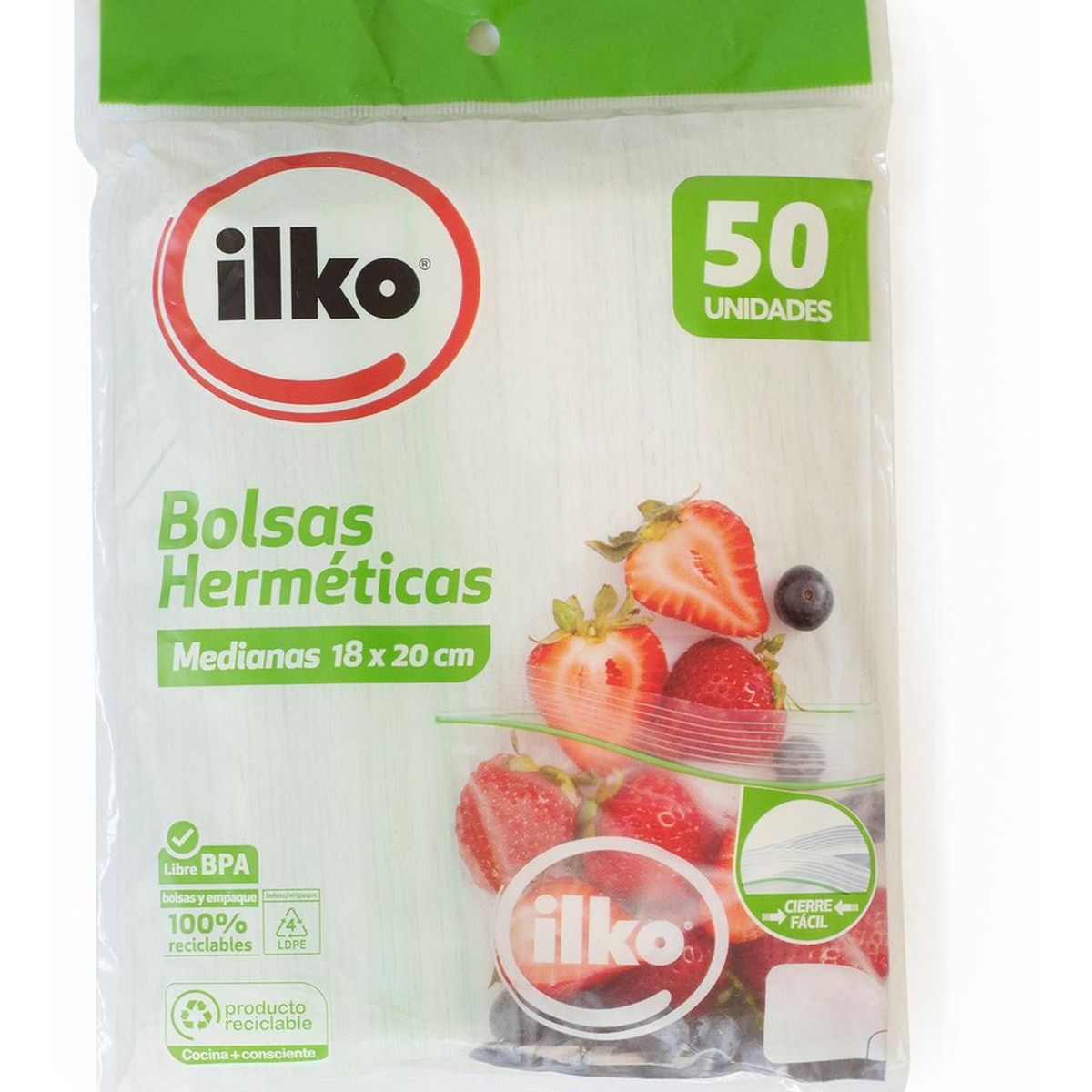 ILKO - Bolsa Hermética Mediana 18x20cm 50un