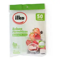 ILKO - Bolsa Hermética Mediana 18x20cm 50un