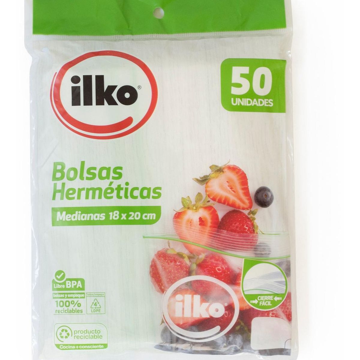 ILKO - Bolsa Hermética Mediana 18x20cm 50un