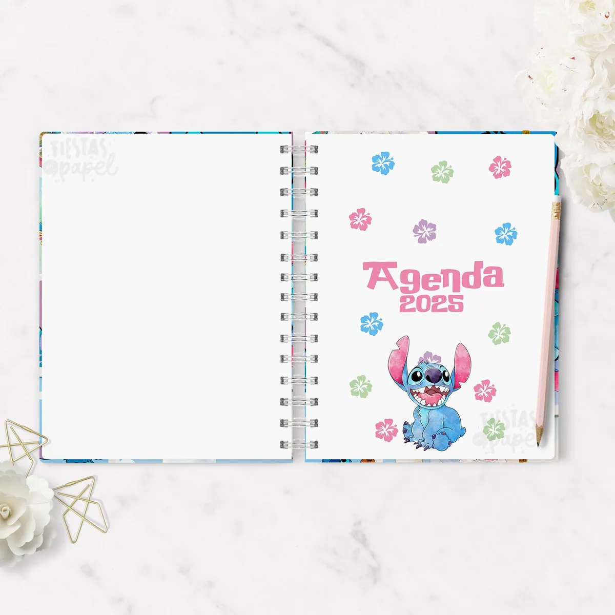 FIESTAS EN PAPEL - Agenda 2025 Stitch - Vista Semanal