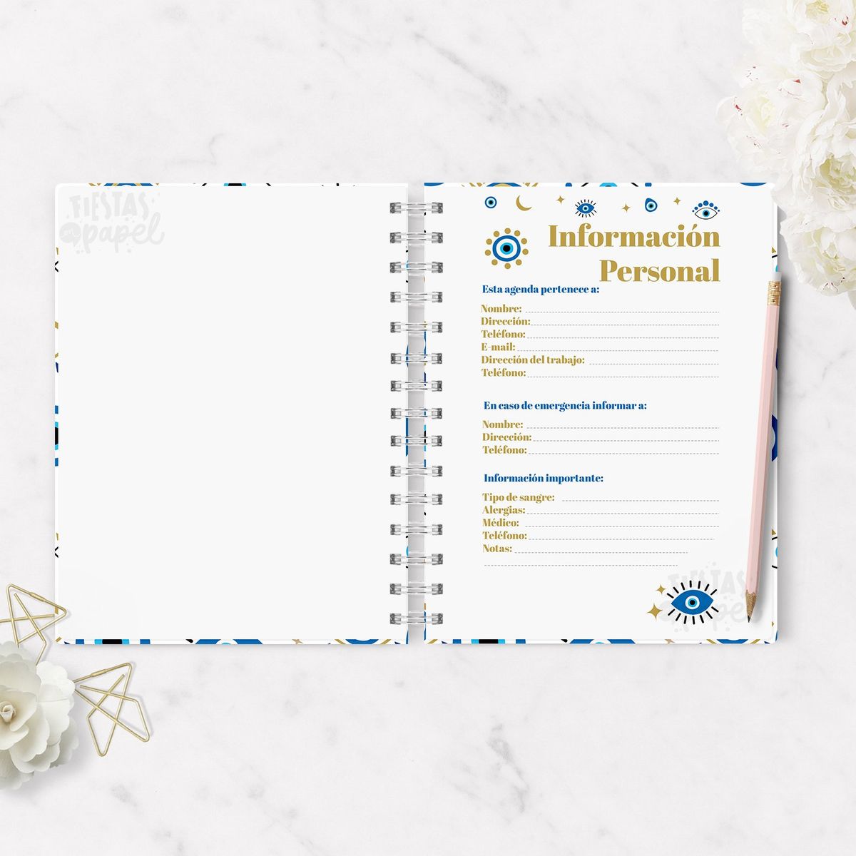 FIESTAS EN PAPEL - Agenda Nazar 2026 - 2 días por página