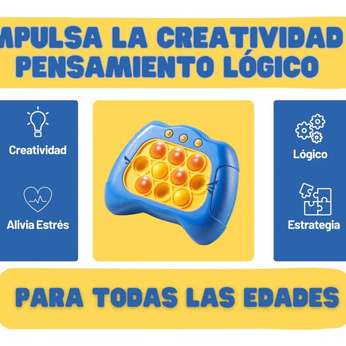 GENERICO - Popit Electronico Juguete Sensorial Pop-it - Celeste